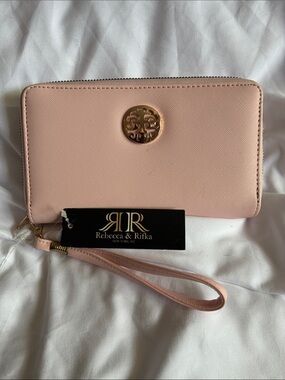 NWT - Blush Pink Zip-Around Wristlet Wallet